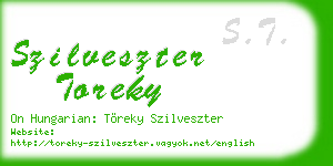 szilveszter toreky business card